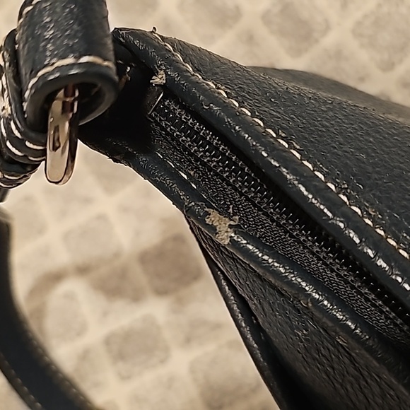 THE SAK Leather Baguette Bag Deep Teal - Picture 7 of 9